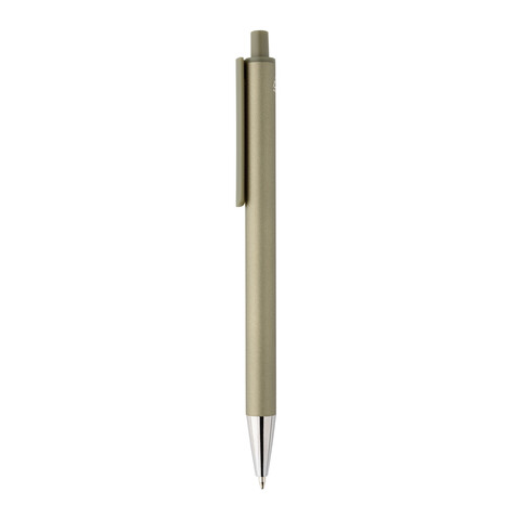 Amisk Stift aus RCS-zertifiziert recyceltem Aluminium grün bedrucken, Art.-Nr. P611.177