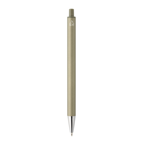 Amisk Stift aus RCS-zertifiziert recyceltem Aluminium grün bedrucken, Art.-Nr. P611.177
