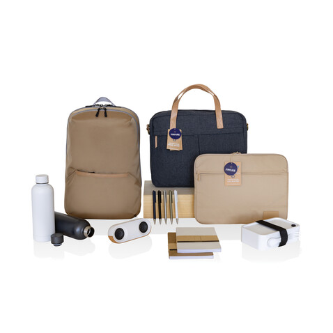 Impact AWARE™ 1200D 15.6&#039;&#039; Laptop-Rucksack khaki, grau bedrucken, Art.-Nr. P762.829