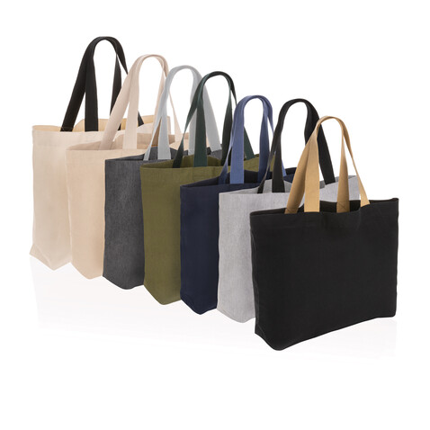 Impact Aware™ 240g/m² große Tasche aus rCanvas, ungefärbt braun bedrucken, Art.-Nr. P762.959