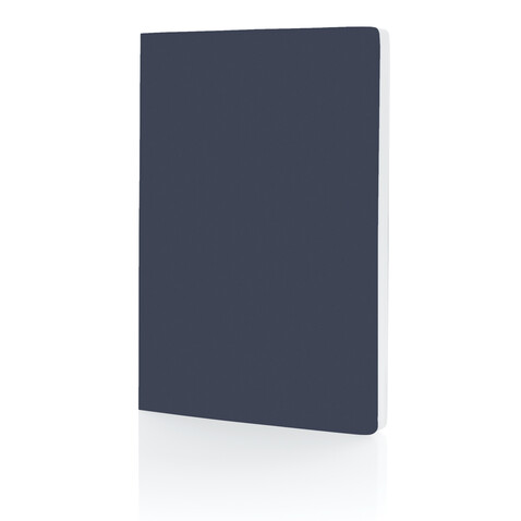 Impact Softcover A5 Notizbuch mit Steinpapier navy blau bedrucken, Art.-Nr. P774.215