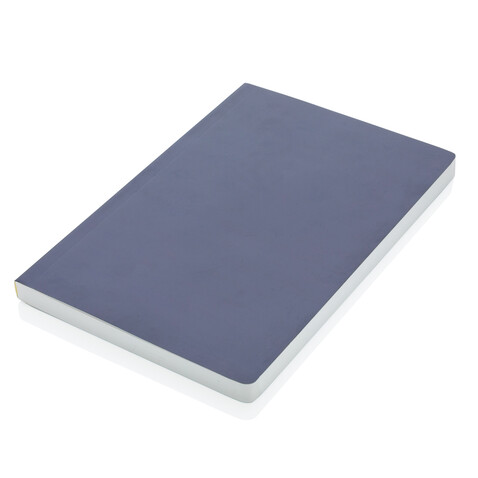 Impact Softcover A5 Notizbuch mit Steinpapier navy blau bedrucken, Art.-Nr. P774.215