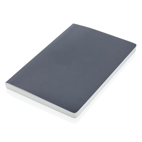 Impact Softcover A5 Notizbuch mit Steinpapier anthrazit bedrucken, Art.-Nr. P774.212