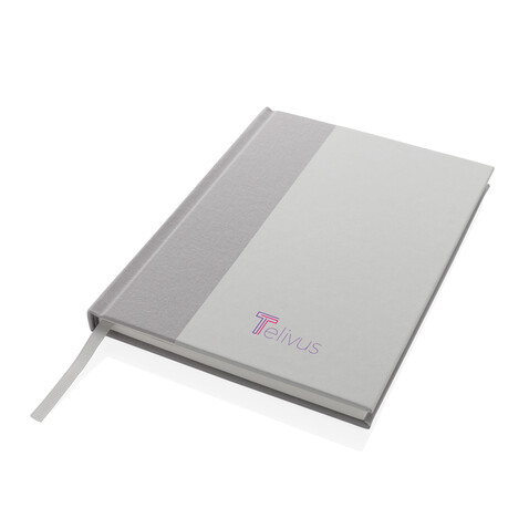 Words GRS zertifiziertes RPET &amp; Kraft Notizbuch A5 off white bedrucken, Art.-Nr. P774.543