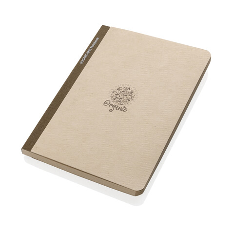 Stylo Bonsucro zertifiziertes Zuckerrohrpapier Notizbuch A5 braun bedrucken, Art.-Nr. P774.559