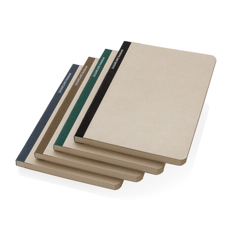 Stylo Bonsucro zertifiziertes Zuckerrohrpapier Notizbuch A5 braun bedrucken, Art.-Nr. P774.559