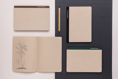 Stylo Bonsucro zertifiziertes Zuckerrohrpapier Notizbuch A5 braun bedrucken, Art.-Nr. P774.559