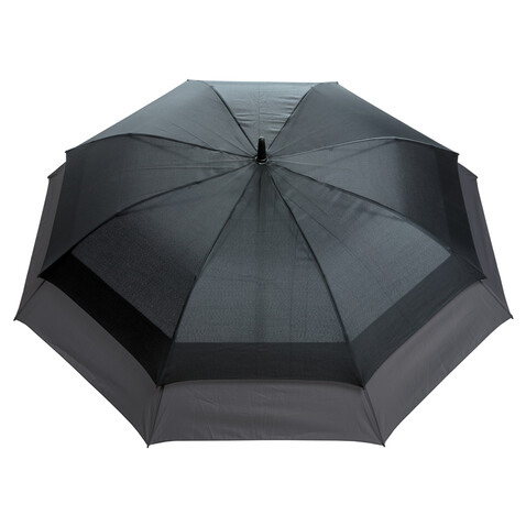 Swiss Peak AWARE™ 23&quot; bis 27&quot; erweiterbarer Regenschirm schwarz bedrucken, Art.-Nr. P850.451