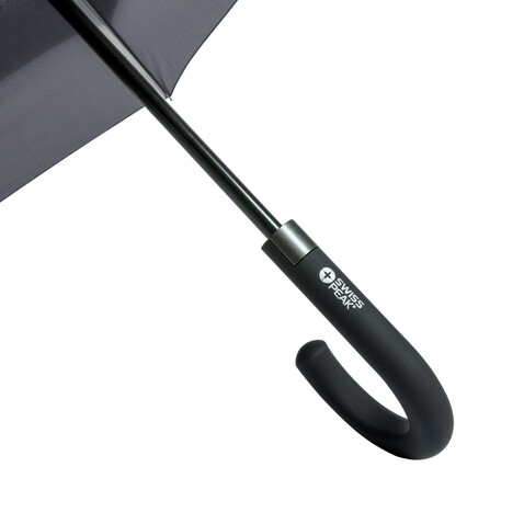 Swiss Peak AWARE™ 23&quot; bis 27&quot; erweiterbarer Regenschirm schwarz bedrucken, Art.-Nr. P850.451