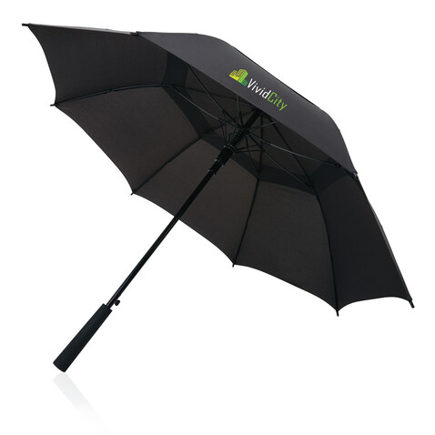 Swiss Peak AWARE™ Tornado 23&quot; Sturmschirm schwarz bedrucken, Art.-Nr. P850.471