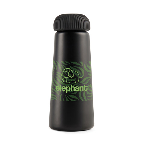 VINGA Erie 450ml Vakuumflasche aus RCS recyceltem Stahl schwarz bedrucken, Art.-Nr. V430011