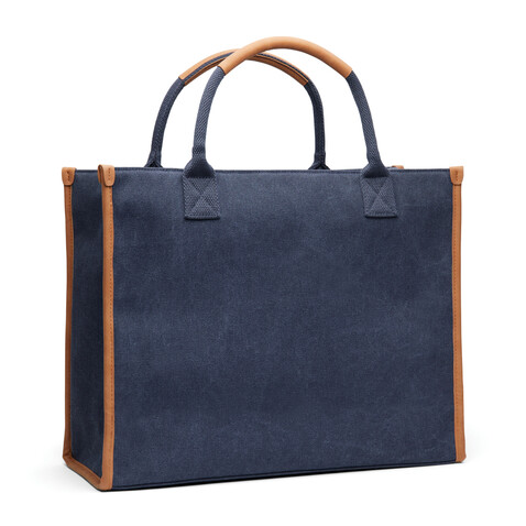 VINGA Bosler Büro-Tasche aus RCS recyceltem Canvas navy blau bedrucken, Art.-Nr. V762005 VINGA Bosler Büro-Tasche aus RCS recyceltem Canvas navy blau bedrucken, Art.-Nr. V762005