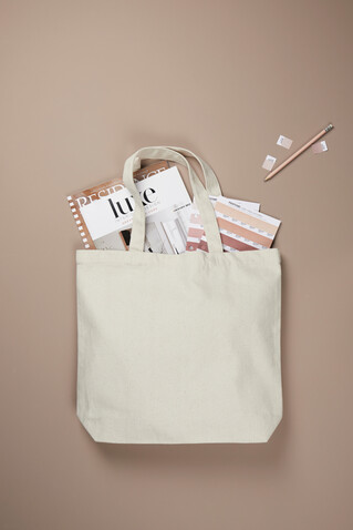 VINGA Hilo AWARE™ Tragetasche aus recyceltem Canvas off white bedrucken, Art.-Nr. V762023