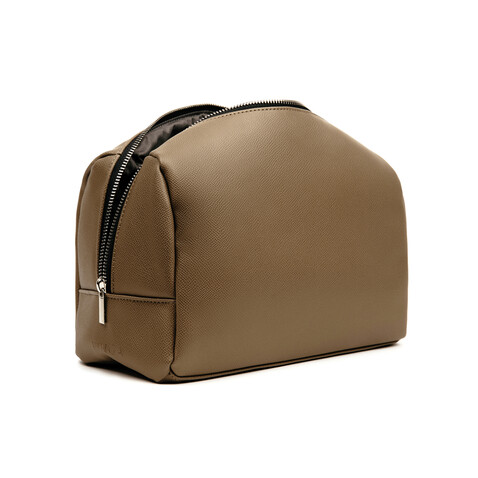 VINGA Bermond Kulturtasche aus RCS recyceltem PU braun bedrucken, Art.-Nr. V820009
