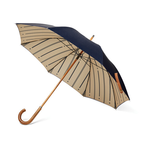 VINGA Bosler AWARE™ Regenschirm aus recyceltem PET navy blau bedrucken, Art.-Nr. V850005