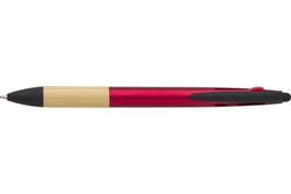 ABS-Kugelschreiber Malachi mit 3 Tintenfarben – Rot bedrucken, Art.-Nr. 008999999_966208
