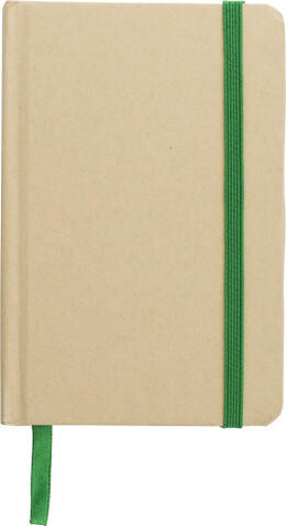 Kraft-Notizbuch John – Limettengrün bedrucken, Art.-Nr. 019999999_970665