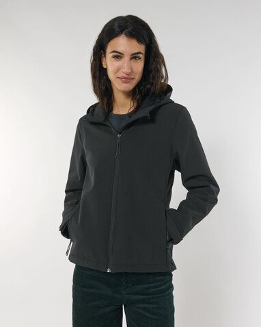 Stella Discoverer - Die Damen-Softshelljacke mit Kapuze - Black - XS bedrucken, Art.-Nr. STJW159C002XS Stella Discoverer - Die Damen-Softshelljacke mit Kapuze - Black - XS bedrucken, Art.-Nr. STJW159C002XS