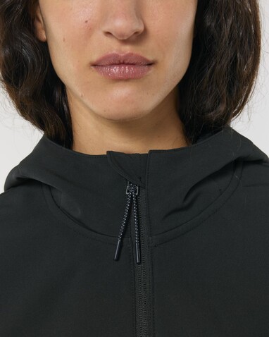 Stella Discoverer - Die Damen-Softshelljacke mit Kapuze - Black - XL bedrucken, Art.-Nr. STJW159C0021X