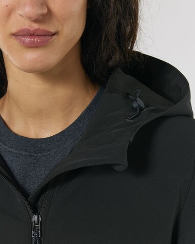 Stella Discoverer - Die Damen-Softshelljacke mit Kapuze - Black - XXL bedrucken, Art.-Nr. STJW159C0022X