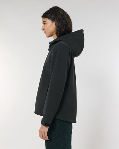 Stella Discoverer - Die Damen-Softshelljacke mit Kapuze - Black - XL bedrucken, Art.-Nr. STJW159C0021X