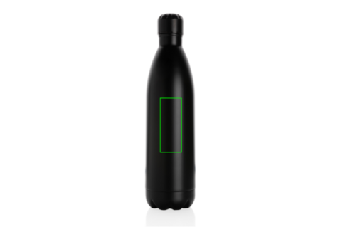 Solid Color Vakuum Stainless-Steel Flasche 1L schwarz bedrucken, Art.-Nr. P436.911
