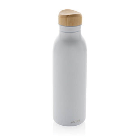 Avira Alcor 600ml Wasserflasche aus RCS rec. Stainless-Steel weiß bedrucken, Art.-Nr. P438.063