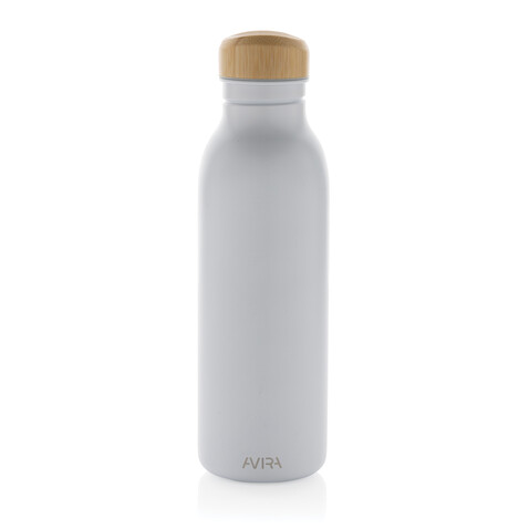 Avira Alcor 600ml Wasserflasche aus RCS rec. Stainless-Steel weiß bedrucken, Art.-Nr. P438.063