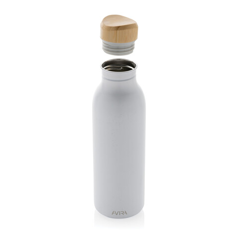 Avira Alcor 600ml Wasserflasche aus RCS rec. Stainless-Steel weiß bedrucken, Art.-Nr. P438.063