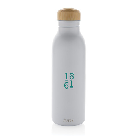Avira Alcor 600ml Wasserflasche aus RCS rec. Stainless-Steel weiß bedrucken, Art.-Nr. P438.063