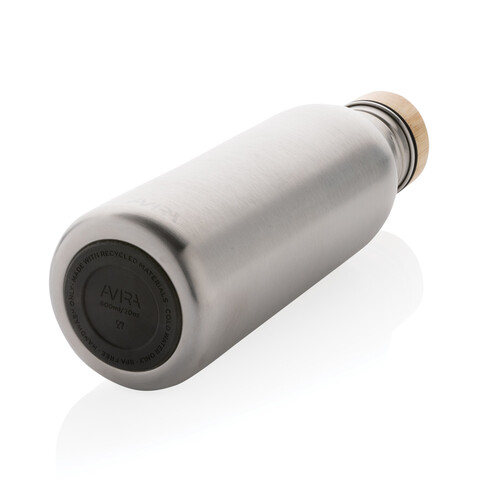 Avira Alcor 600ml Wasserflasche aus RCS rec. Stainless-Steel silber bedrucken, Art.-Nr. P438.062
