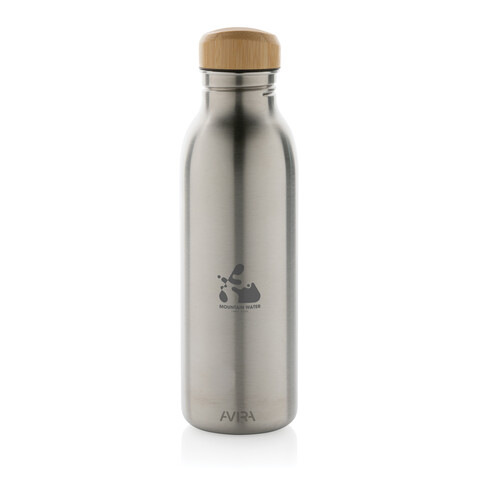 Avira Alcor 600ml Wasserflasche aus RCS rec. Stainless-Steel silber bedrucken, Art.-Nr. P438.062