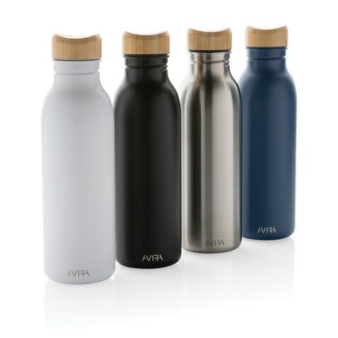 Avira Alcor 600ml Wasserflasche aus RCS rec. Stainless-Steel silber bedrucken, Art.-Nr. P438.062